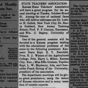 1910 09 01 State Teachers Assn LW Mayberry The Rooks County School Monthly