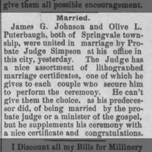 Marriage of Johnson / Puterbaugh