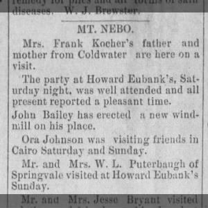 1897 Jun 24 W L Puterbaugh and wife visiting