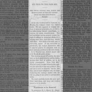 West Kansas News (Syracuse, Kansas) 06 Apr 1887