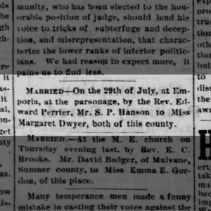 Marriage 29 Jul 1880