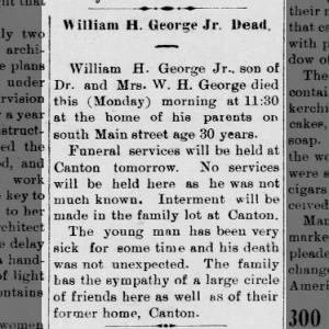 William H. George Jr - Obituary