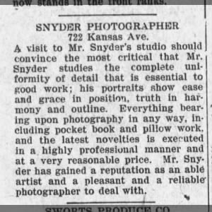 Snyder Photographer - 722 Kansas Ave