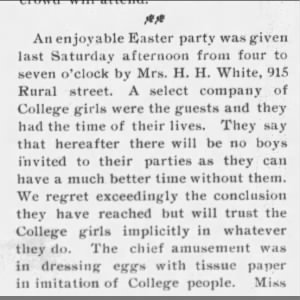 College Coyote (Emporia KS) 15 Apr 1898 pg 4 pt 1 Anna Montgomery