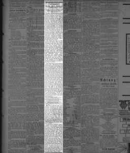 Rev Wm Ewert's obit, Hilllsboro Herald 30 Jun 1887