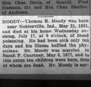 TR Moody Obit, Part 1