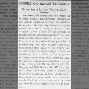 William Correll and Edward Reagan sentenced.