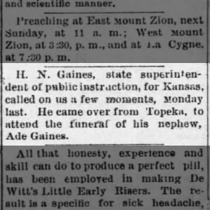 Ade Gaines - Funeral