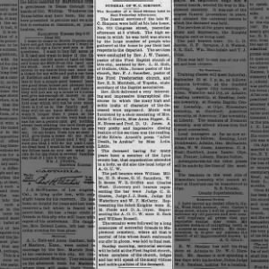 Obituary - W C Simpson - Sept 1897, Emporia, Kansas