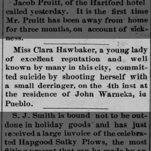 Clara Hawbaker suicide