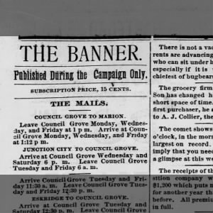 A  short term newspaper thru the election of 1882