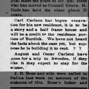 Carl, August, Oscar, Carlson 1910