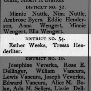 17-year-old Esther Weeks on Honor Roll.
