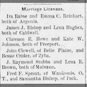 Marriage of Bishop / Hughes
