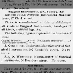 Chicago Tribune Feb 9 1856 Jas O Whitcomb