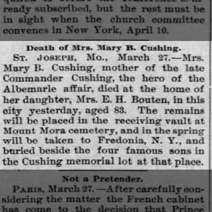 Mary Cushing obit