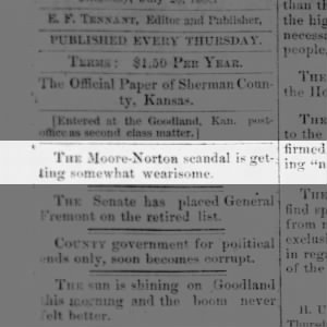 The Moore-Norton scandal ----what is that? July 1888