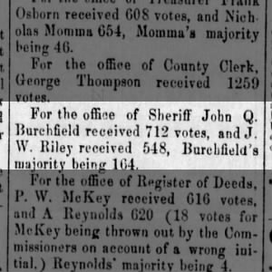 JQB Sheriff votes counted