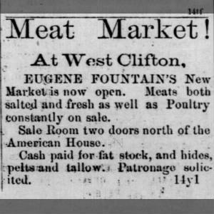 Fountain Meat Market ad