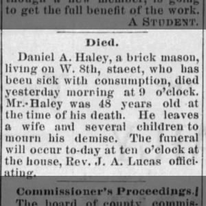 Obituary for Daniel A. Haley (Aged 48)