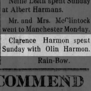 1914 04 10 Clarence and Olin Harmon The State Line Democrat Fri Pg 2