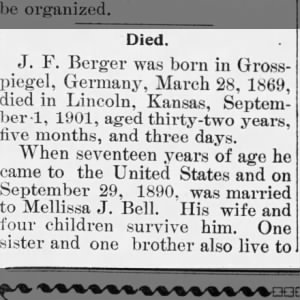 Obituary for F. Berger