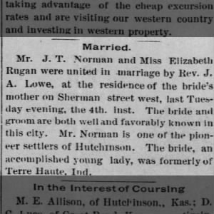 Marriage of Norman / Rugan