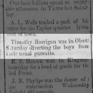 Timothy Horrigan in Olcott diverting boys from their usual pursuits.