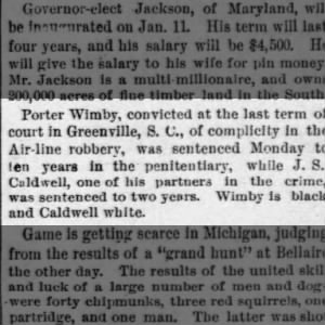 PorterWimby sentenced in dubious case.