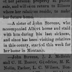 Sister of John Stevens