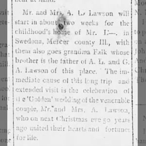 mr. A Lawson 1889