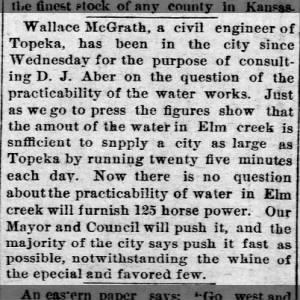 Wallace McGrath Consults on a Water Works