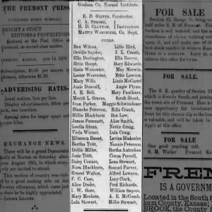 The Fremont Press (Fremont, KS), 08/14/1888, pg. 4