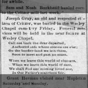 Joseph Gray - Funeral