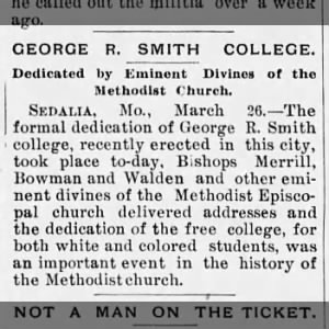 George R Smith College - formal dedication
