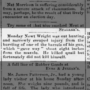 I.N. Wright hunting accident