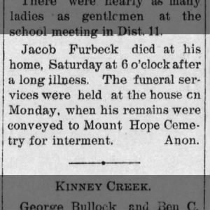 Jacob Furbeck Obituary