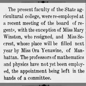 Dr. Winston Resignation, The Country School Champion, June 1, 1900