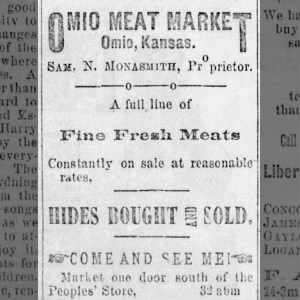 Samuel N. Monasmith - Omio Meat Market Advertisement