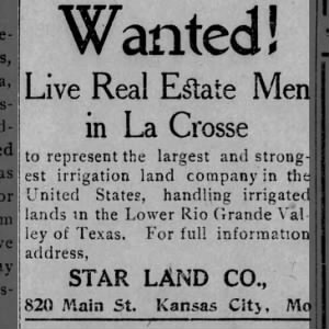 La Crosse Republican La Crosse, Kansas · Thursday, August 22, 1912 Wanted