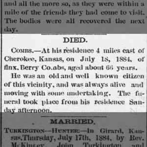 Obituary for Berry Combs