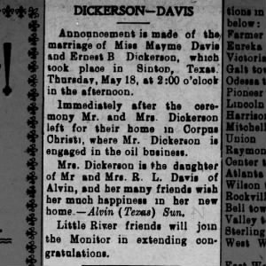 Marriage of Davie / Diokerson