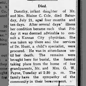 Obituary for Dorothy