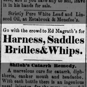 Ed Magrath Harness
Williamsburg Review
11 September 1879