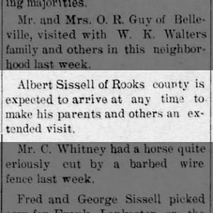 Sissell, Albert of Rooks (Co Kansas)