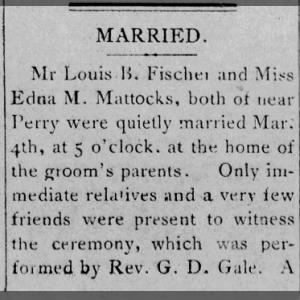 Marriage of Fischei / Mattocks