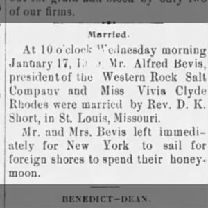Marriage of Bevis / Rhodes