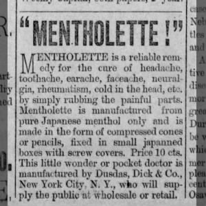 Mentholette Magic Headache Cure