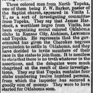 Three colored men founding the Oklahoma club