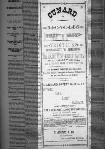 First Bicycle Ad in Wasp